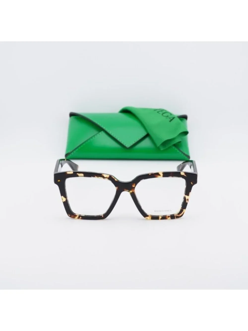 Bottega Veneta BV1458O 002 Eyeglasses Havana 52mm Square Frame